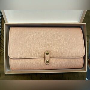 Pandora Blush Pink Textured Jewelry Travel Case